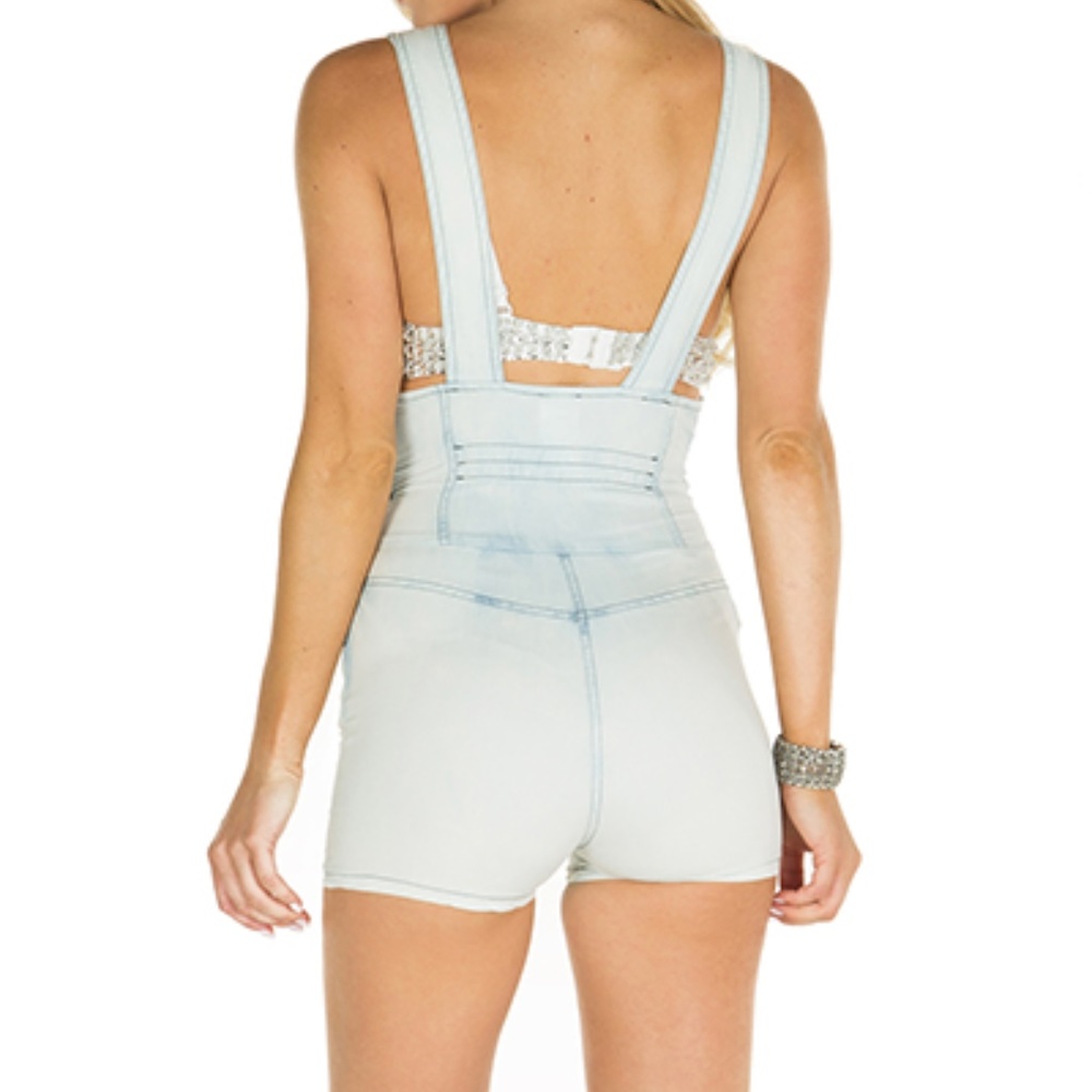 DENIM ROMPER VEST ID:2202 - Picture 2 of 2